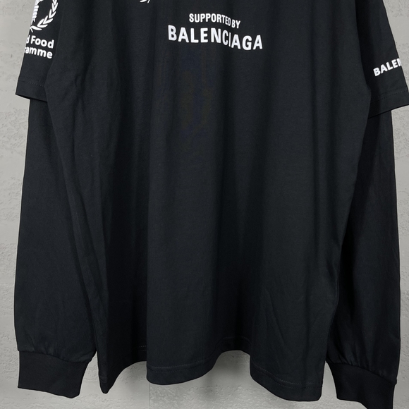 Balenciaga black printed long-sleeved T-shirt - Picture 6 of 9